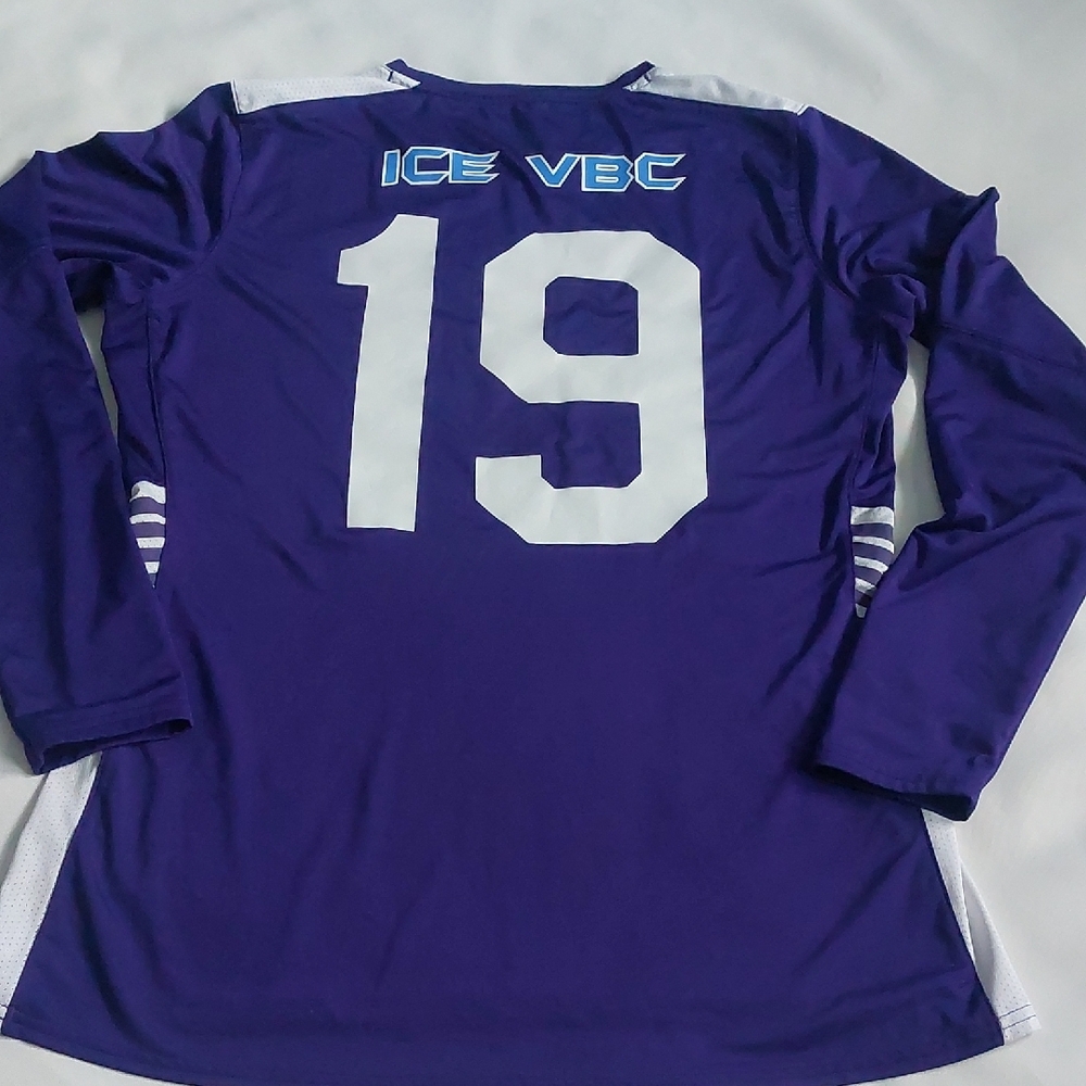 Womems‎ Purple Long Sleeve Sports Jersey Size L - Picture 3 of 7
